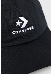Converse czapka kolor czarny z aplikacją 10022131.A01-ConverseBl. Kolor: czarny. Wzór: aplikacja #3