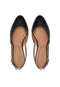 TOMMY HILFIGER - Tommy Hilfiger Sandały Pump Slingback Smooth Leather FW0FW08621 Czarny. Kolor: czarny. Materiał: skóra #6