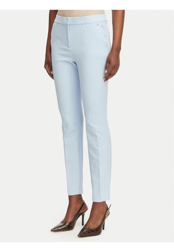 Hugo - HUGO Spodnie materiałowe Hagonia-1 50539991 Niebieski Slim Fit. Kolor: niebieski. Materiał: syntetyk