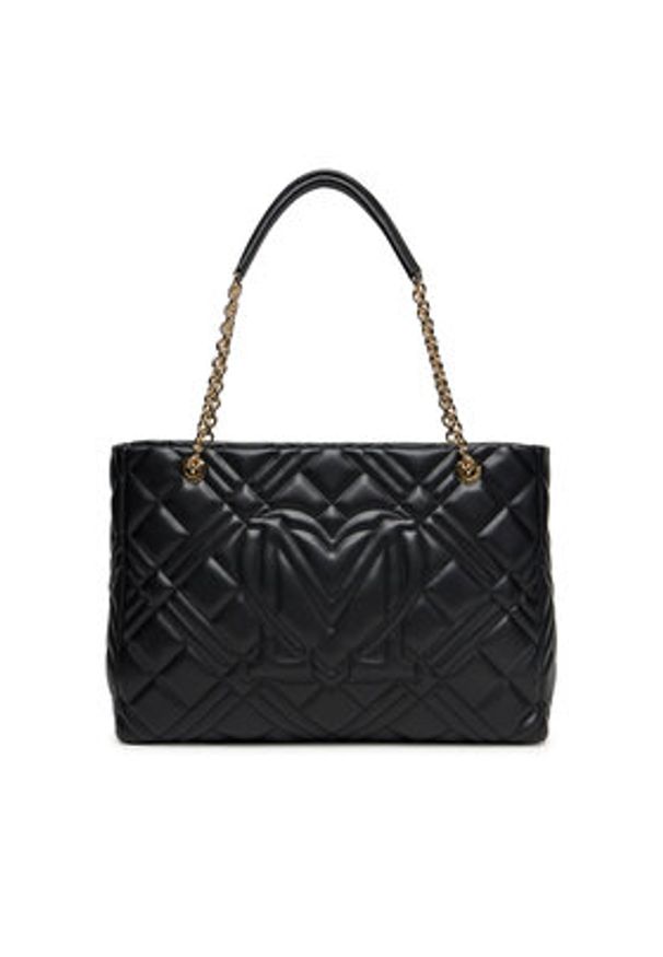 Love Moschino - LOVE MOSCHINO Torebka JC4145PP1NLA0000 Czarny. Kolor: czarny. Materiał: skórzane