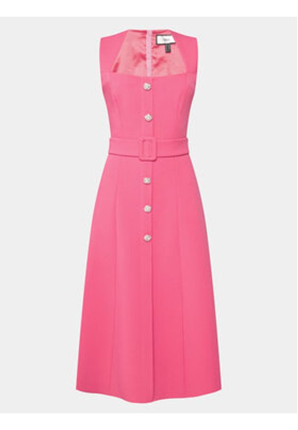 Nissa Sukienka koktajlowa RC14788 Różowy Slim Fit. Kolor: różowy. Materiał: syntetyk. Styl: wizytowy