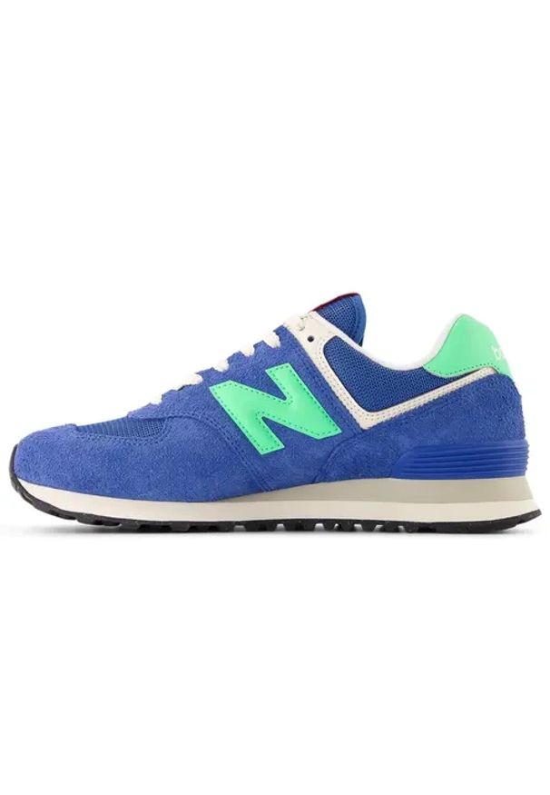 New Balance U574BSC Sneakersy męskie. Okazja: na spacer, na co dzień. Kolor: niebieski. Materiał: zamsz, materiał. Szerokość cholewki: normalna. Sezon: lato. Model: New Balance 574. Sport: turystyka piesza