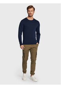 Calvin Klein Sweter Superior K10K109474 Granatowy Regular Fit. Kolor: niebieski. Materiał: wełna #2