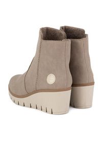 Rieker Botki Y5065-64 Beżowy. Kolor: beżowy. Materiał: materiał #4