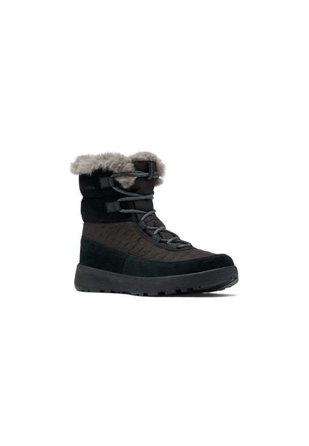 columbia - Buty zimowe damskie, Columbia Slopeside Peak Luxe. Kolor: czarny. Materiał: materiał, syntetyk, skóra. Sezon: zima. Styl: sportowy