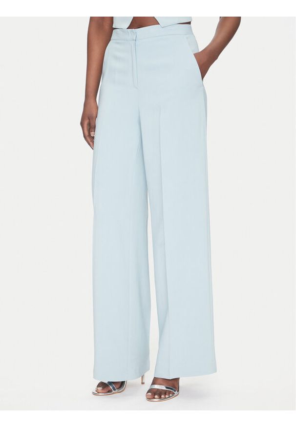 Pinko - PINKO Spodnie materiałowe Pergamino 100331 A20Q Błękitny Regular Fit. Kolor: niebieski. Materiał: syntetyk