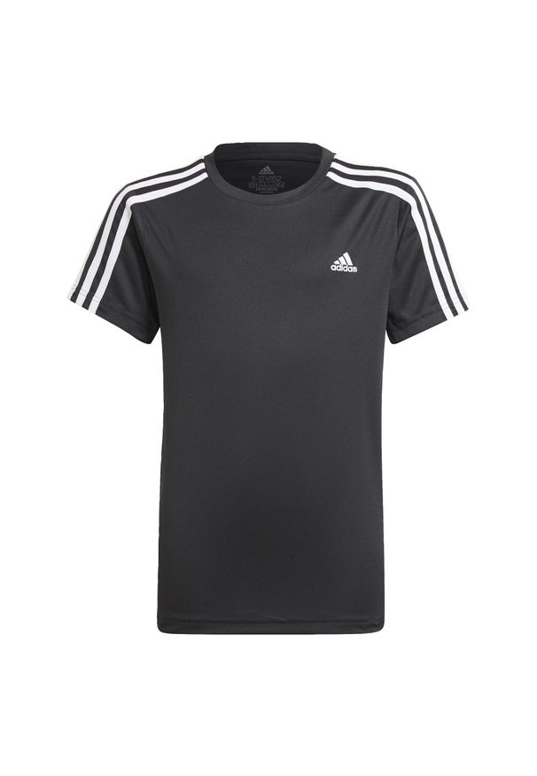 Adidas - Koszulka dziecięca adidas D2M 3-Bandes. Kolor: czarny, wielokolorowy, biały. Sport: joga i pilates