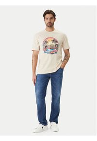 Guess T-Shirt F6GI08 K8FQ4 Beżowy Reglan Fit. Kolor: beżowy. Materiał: bawełna #5