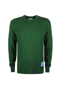 Calvin Klein Sweter "Structured Cotton". Okazja: na co dzień. Materiał: dzianina. Wzór: aplikacja. Styl: casual #1