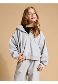 Sinsay - Bluza z odpinanymi rękawami - szary. Typ kołnierza: kaptur. Kolor: szary #1