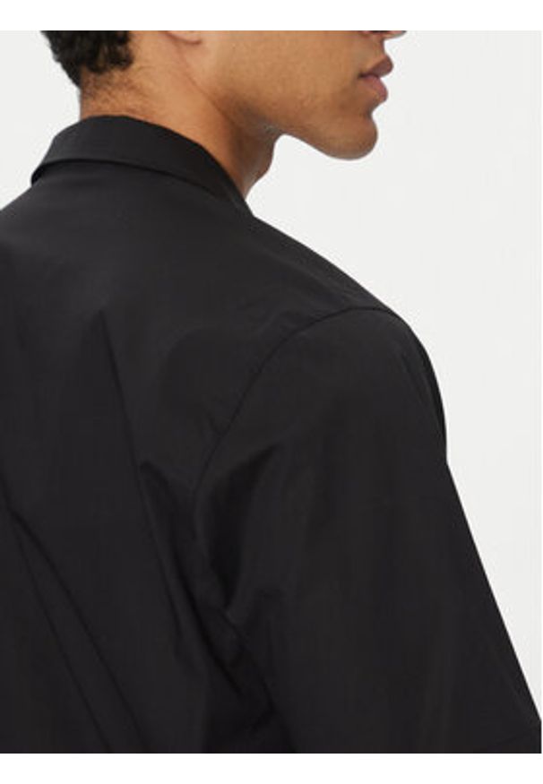 Karl Lagerfeld - KARL LAGERFELD Koszula 605443 552600 Czarny Relaxed Fit. Typ kołnierza: dekolt w karo. Kolor: czarny. Materiał: bawełna