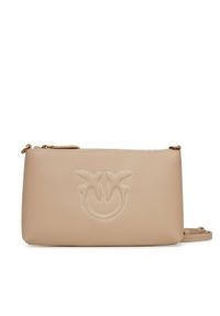 Pinko - PINKO Torebka Flat Horizontal Mini PE 25 PCPL 104277 A2AN Beżowy. Kolor: beżowy. Materiał: skórzane