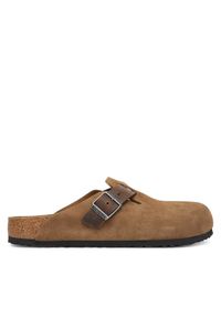 Birkenstock Klapki Boston 1030667 Brązowy. Kolor: brązowy. Materiał: skóra, zamsz #1