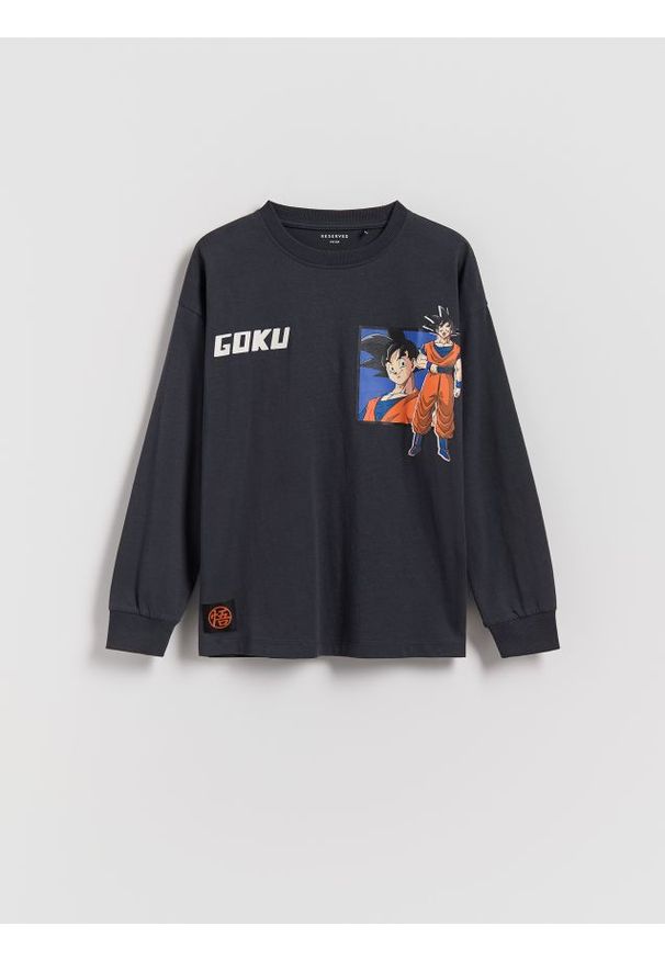 Reserved - Koszulka longsleeve Dragon Ball Z - ciemnoszary. Kolor: szary. Materiał: bawełna, dzianina. Długość rękawa: długi rękaw