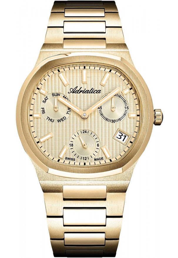 Zegarek Adriatica Zegarek męski Adriatica A8349.1111QF złoty. Kolor: złoty