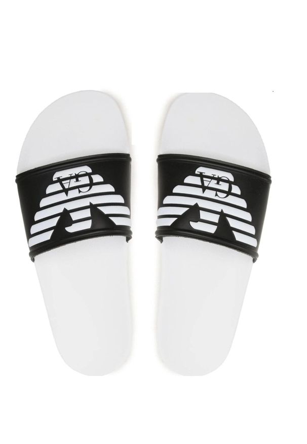 EMPORIO ARMANI CONNECTED - Klapki basenowe dla dorosłych Emporio Armani Beachwear. Kolor: biały. Sport: pływanie, fitness