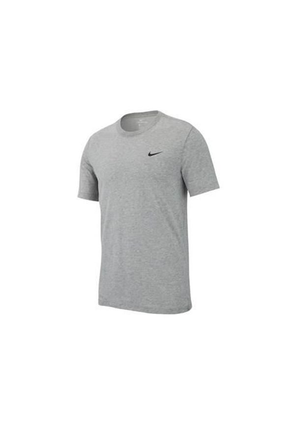 Koszulka treningowa męska Nike Dry Tee Crew Solid. Kolor: szary. Długość rękawa: krótki rękaw. Długość: krótkie. Sport: bieganie