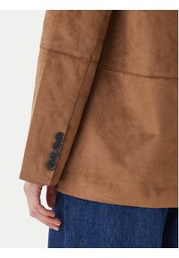 only - ONLY Marynarka Tulip 15363774 Brązowy Relaxed Fit. Kolor: brązowy. Materiał: skóra #5