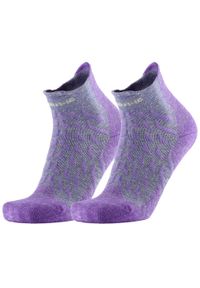 Skarpety trekkingowe dla kobieta Therm-ic Trekking UltraCool Linen Ankle Lady. Kolor: wielokolorowy, fioletowy, szary. Materiał: len, poliamid, wiskoza, elastan. Sport: turystyka piesza