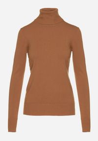 Born2be - Brązowy Golf Sweter z Wiskozą i Kaszmirem Zailaya. Okazja: na co dzień. Typ kołnierza: golf. Kolor: brązowy. Materiał: wiskoza, kaszmir. Styl: casual