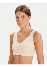 Chantelle Biustonosz top Soft Stretch C16A10 Beżowy. Kolor: beżowy. Materiał: syntetyk