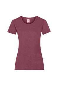 FRUIT OF THE LOOM - Koszulka Damska Valueweight. Kolor: czerwony, wielokolorowy, brązowy. Sport: turystyka piesza #1