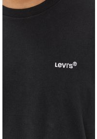Levi's® - Levi's T-shirt A0637.0001 męski kolor czarny gładki A0637.0001-Blacks. Okazja: na spotkanie biznesowe. Kolor: czarny. Materiał: bawełna, dzianina. Wzór: gładki. Styl: biznesowy #2