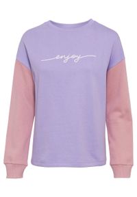 Bluza z bawełny organicznej bonprix jasny fioletowy - dymny jasnoróżowy. Kolor: fioletowy. Materiał: bawełna #1