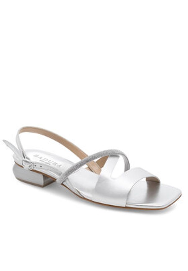 Badura Sandały BRITTOLI-A023-01-1 Srebrny. Kolor: srebrny. Materiał: skóra