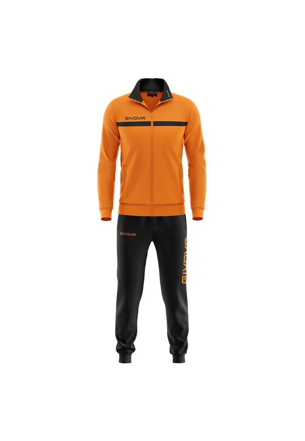 Givova Tuta Full Zip Sportset - Oddychający i zrównoważony. Kolor: wielokolorowy, czarny. Sport: fitness
