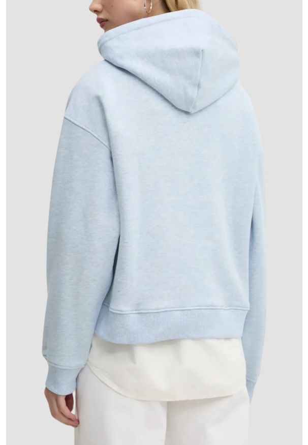 Tommy Jeans - TOMMY JEANS Błękitna damska bluza z kapturem, Rozmiar S. Typ kołnierza: kaptur. Kolor: niebieski