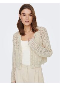 only - ONLY Kardigan Nola 15290744 Écru Relaxed Fit. Kolor: biały. Materiał: syntetyk