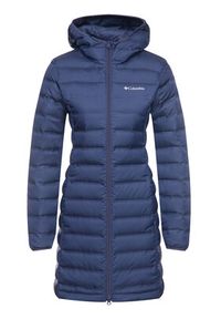 columbia - Columbia Płaszcz zimowy Down Long Jacket 1859672 Granatowy Regular Fit. Kolor: niebieski. Materiał: bawełna. Sezon: zima #3