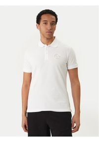 Versace Jeans Couture Polo 80GAGT19 CJ01T Biały Regular Fit. Typ kołnierza: polo. Kolor: biały. Materiał: bawełna #1