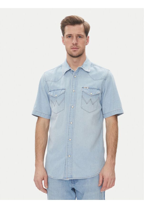 Wrangler Polo 112365466 Biały Regular Fit. Typ kołnierza: polo. Kolor: biały. Materiał: bawełna