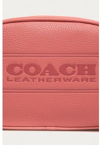 Coach Torebka skórzana kolor różowy. Kolor: różowy. Materiał: skórzane. Rodzaj torebki: na ramię #5