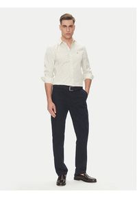 TOMMY HILFIGER - Tommy Hilfiger Koszula MW0MW38559 Beżowy Slim Fit. Kolor: beżowy. Materiał: bawełna