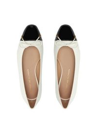 Stuart Weitzman Czółenka Sleek Bow Flat SG888 Écru. Materiał: skóra #6