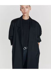 ANIA KUCZYŃSKA - Czarny wełniany płaszcz Vanina. Kolor: czarny. Materiał: wełna. Długość: długie #4