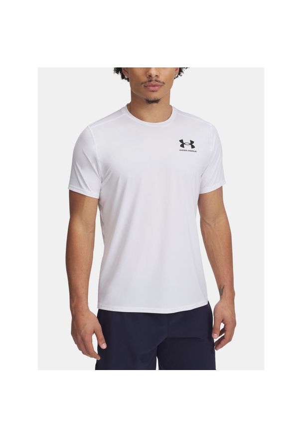 Koszulka treningowa męska Under Armour HeatGear Fitted. Kolor: biały. Sport: fitness