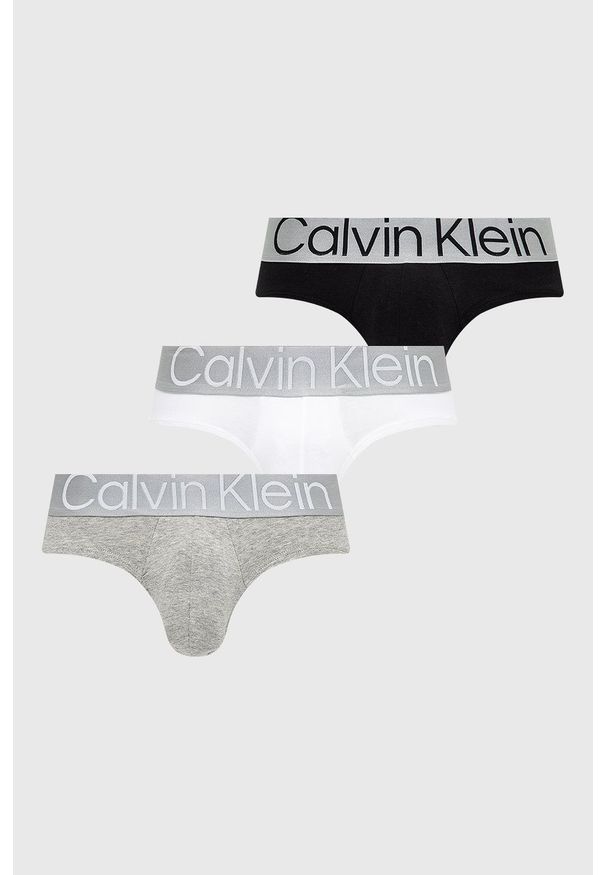 Calvin Klein Underwear slipy (3-pack) męskie kolor biały. Kolor: biały. Materiał: materiał, włókno
