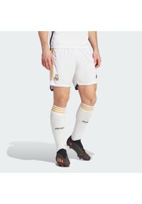 Spodenki do piłki nożnej męskie Adidas Real Madrid 23/24 Home Shorts. Kolor: biały. Materiał: materiał #1