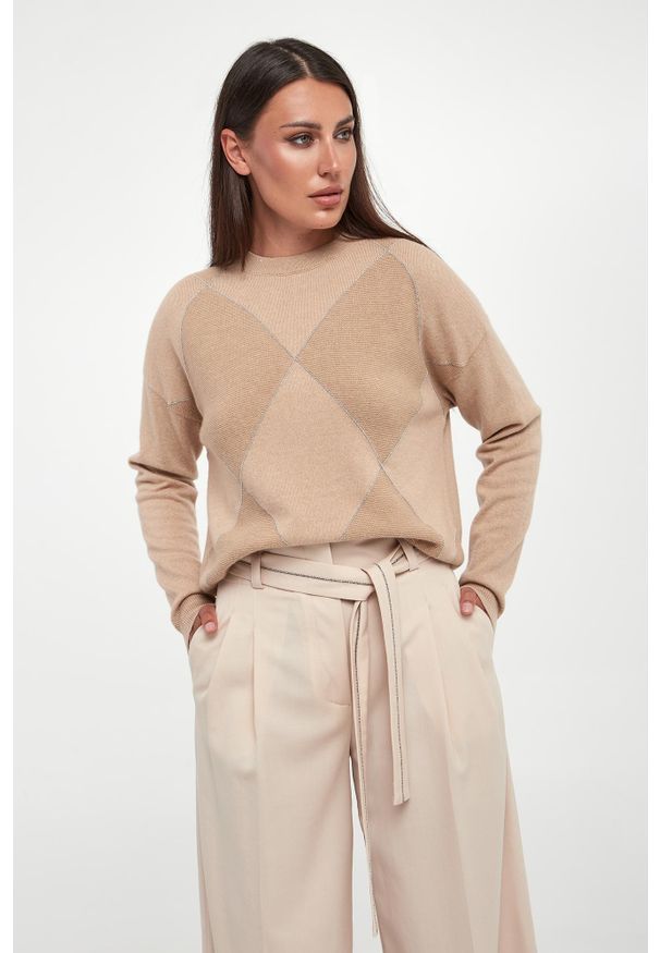 Sweter damski z jedwabiem i kaszmirem PESERICO. Materiał: jedwab, kaszmir