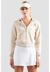 Guess - GUESS Beżowa bluza damska z cyrkoniami Primula. Kolor: beżowy