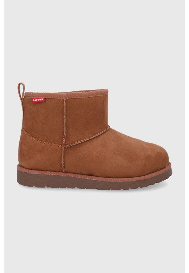 Levi's® - Levi's Śniegowce dziecięce kolor pomarańczowy. Okazja: na spotkanie biznesowe. Nosek buta: okrągły. Kolor: pomarańczowy. Materiał: guma. Styl: biznesowy
