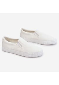 Big-Star - Damskie Tenisówki Slip-On Big Star LL274389 Białe. Zapięcie: bez zapięcia. Kolor: biały. Materiał: materiał #5