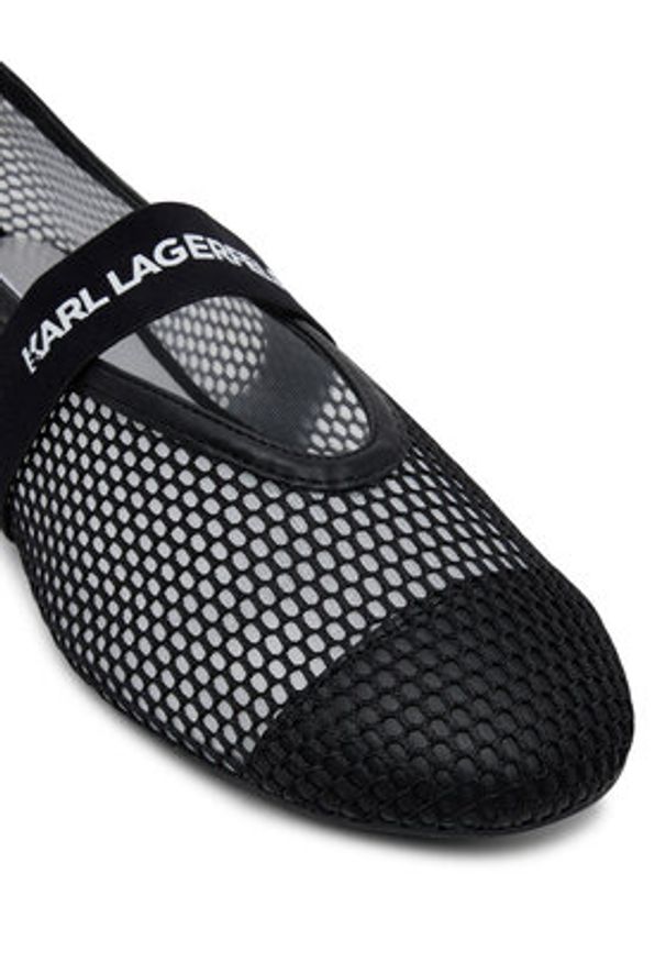 Karl Lagerfeld - KARL LAGERFELD Baleriny KL40125 Czarny. Kolor: czarny. Materiał: materiał