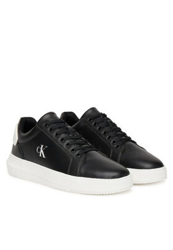 Calvin Klein Jeans Sneakersy Chunky Cupsole Ru Patch Lth YM0YM01296 Czarny. Kolor: czarny. Materiał: skóra