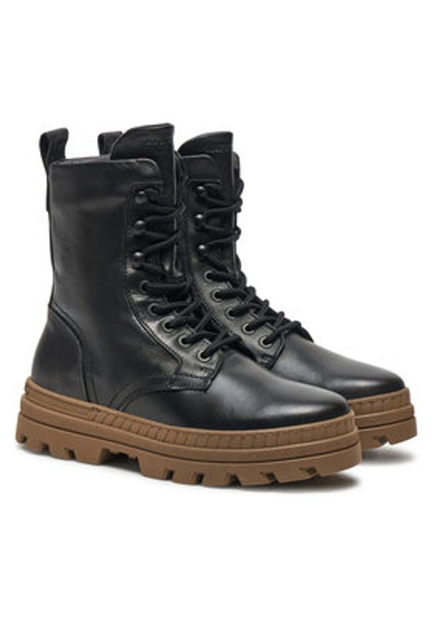 Marc O'Polo Trzewiki 409 16956301 100 Czarny. Kolor: czarny. Materiał: skóra