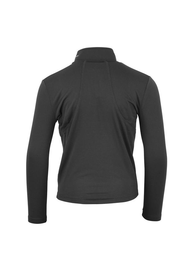 PEAK MOUNTAIN - T-shirt pierwsza warstwa z suwakiem dla dzieci Peak Mountain Ecanevi. Kolor: czarny. Materiał: skóra. Sport: turystyka piesza